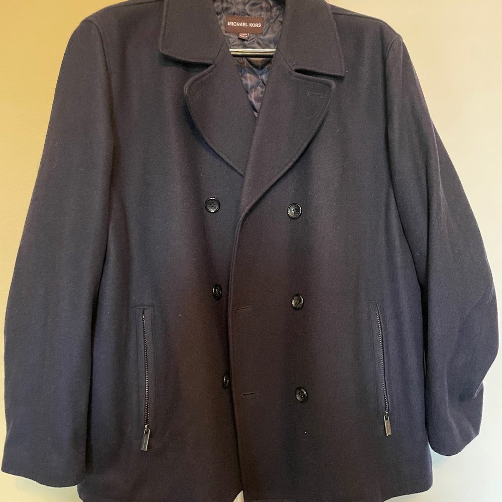 Men's XXL Michael Kors Navy Pea Coat